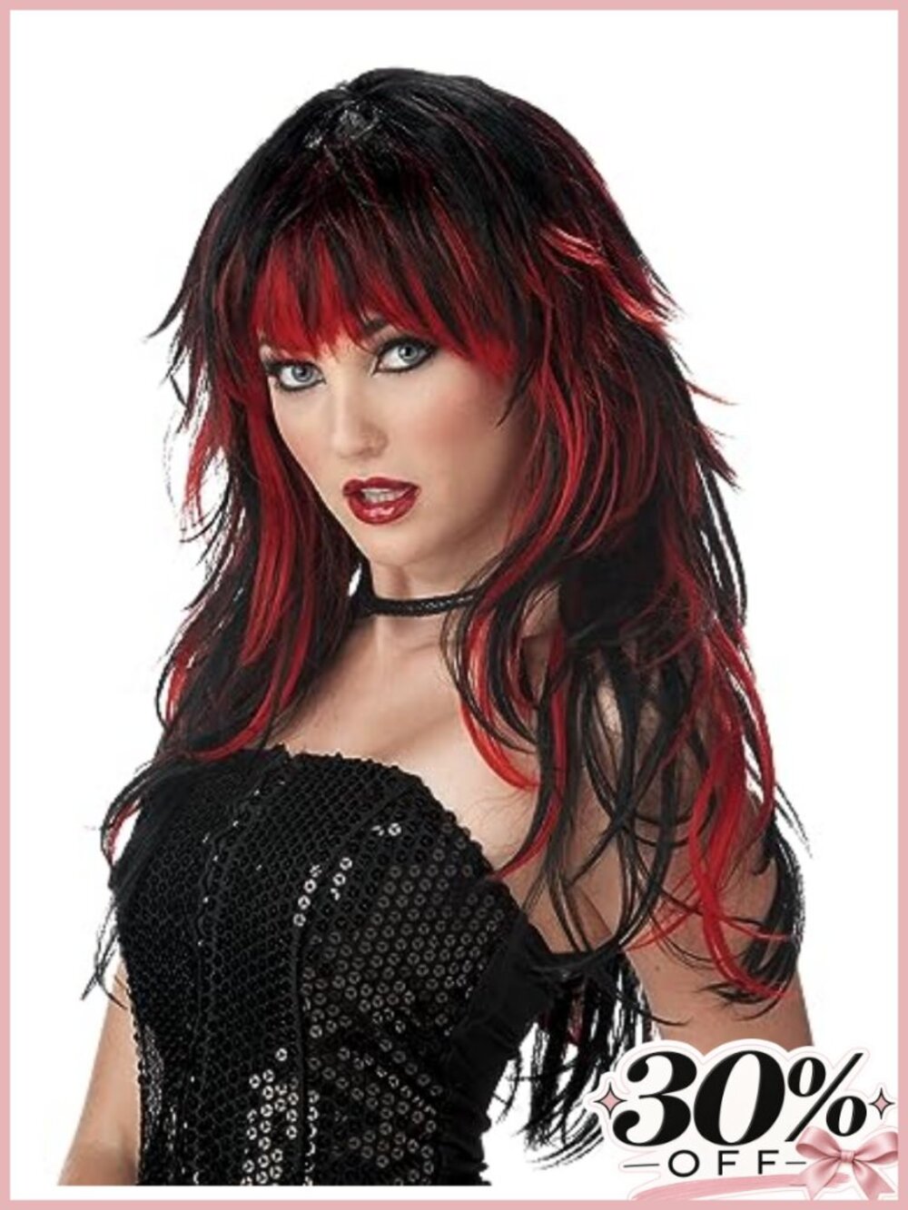 Synthetic Long Wavy Wig with Fringe Bangs